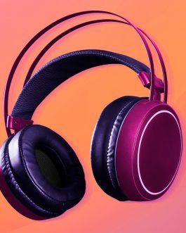 Pink headphones